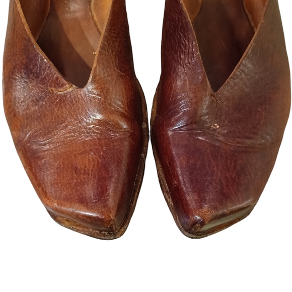 Cydwoq Vintage Asymmetrical Unique Leather Handmade Fairycore Witchcore 36 FLAW - Picture 8 of 16